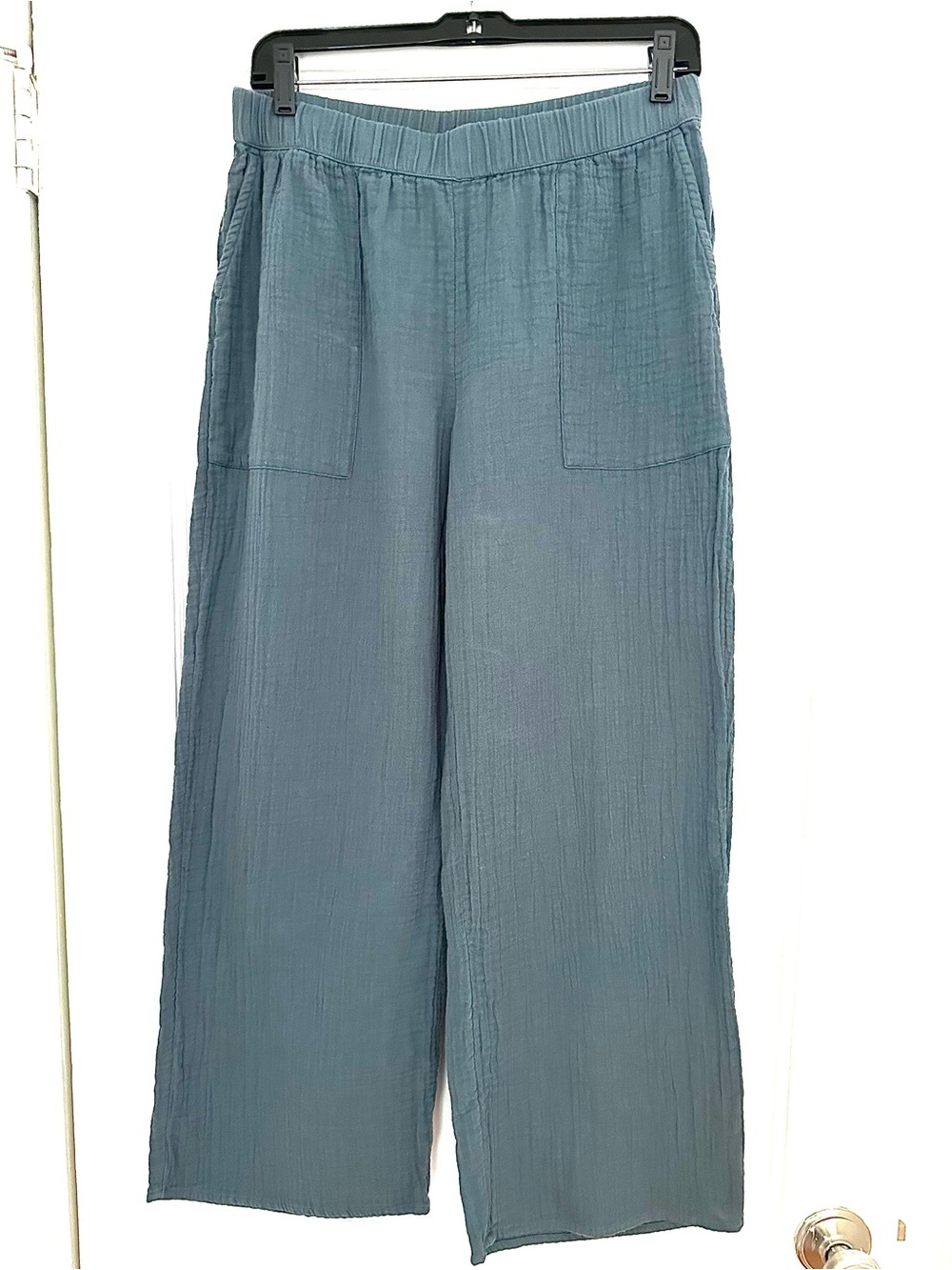 Women's Wide-Leg Pull-On Pants in Slate Blue